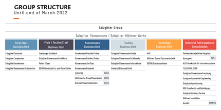 Group structure until end of march 2022