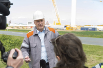 Pressetermin an der Baustelle des „Windpark Salzgitter“